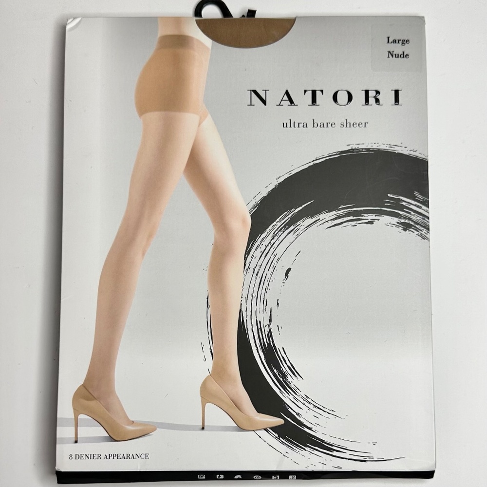 Natori Ultra Bare Sheer Tights in Nude Large